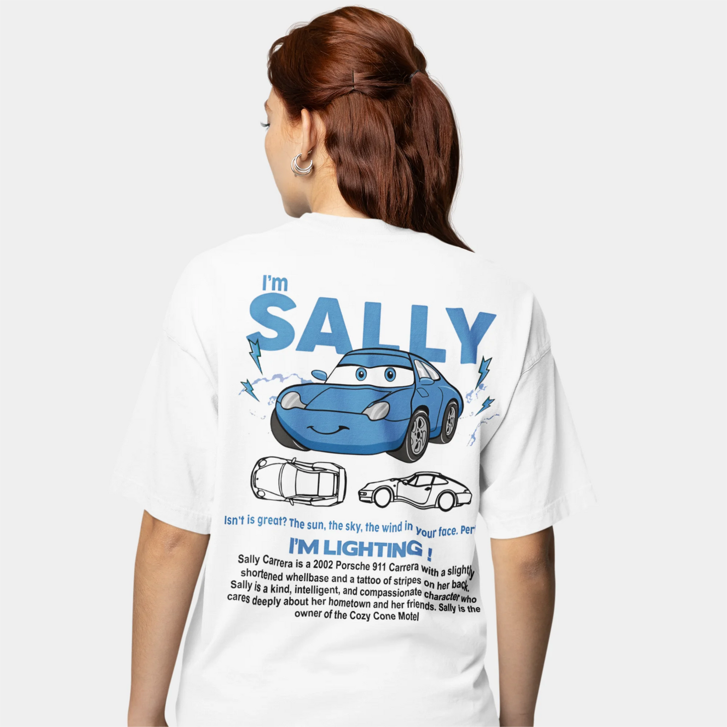 Lightning Mcqueen and Sally Couples T-shirt Merch Outfit for Men Women Sally and Mcqueen T Shirts for Couple Gift Tee Back Print