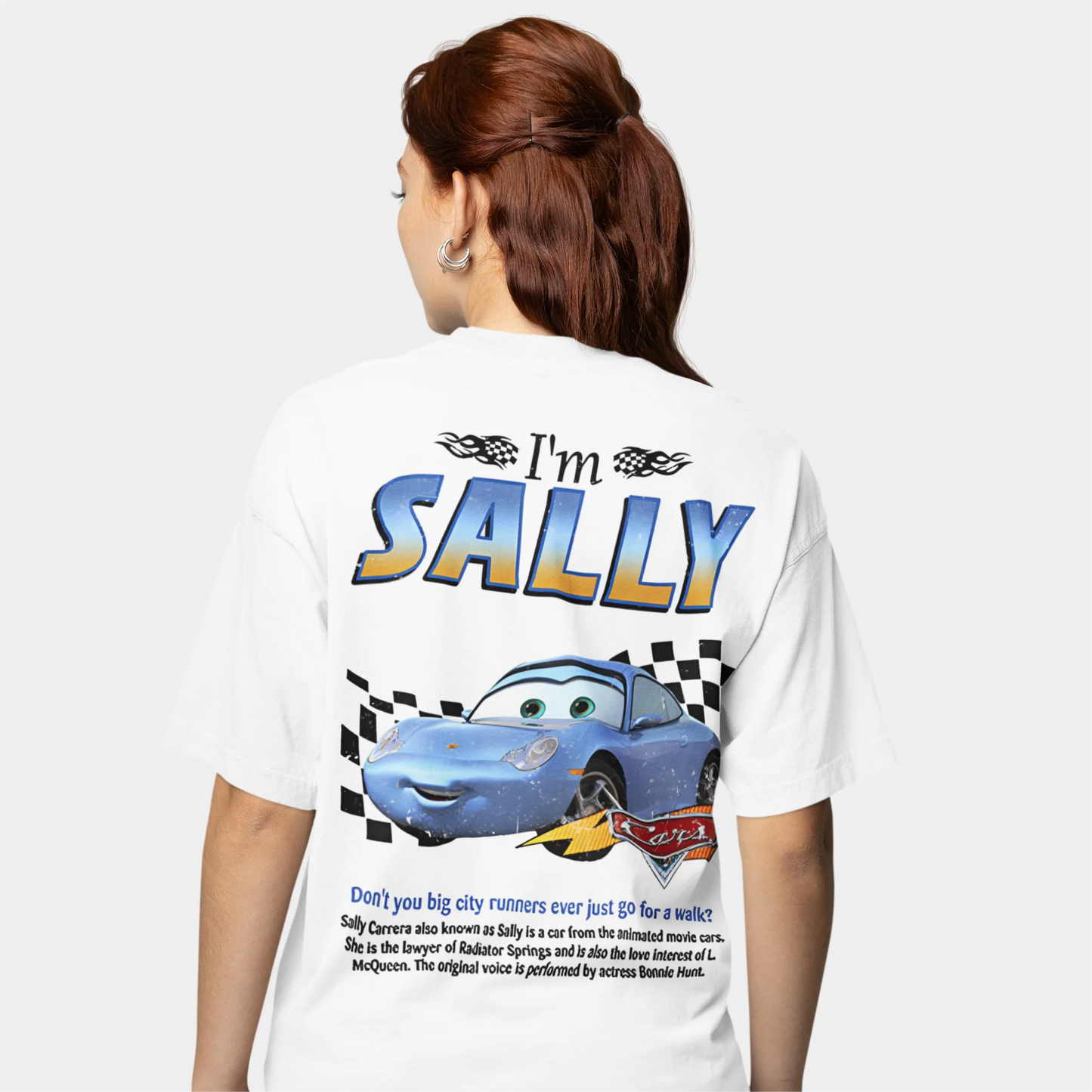 Lightning Mcqueen and Sally Couples T-shirt Merch Outfit for Men Women Sally and Mcqueen T Shirts for Couple Gift Tee Back Print