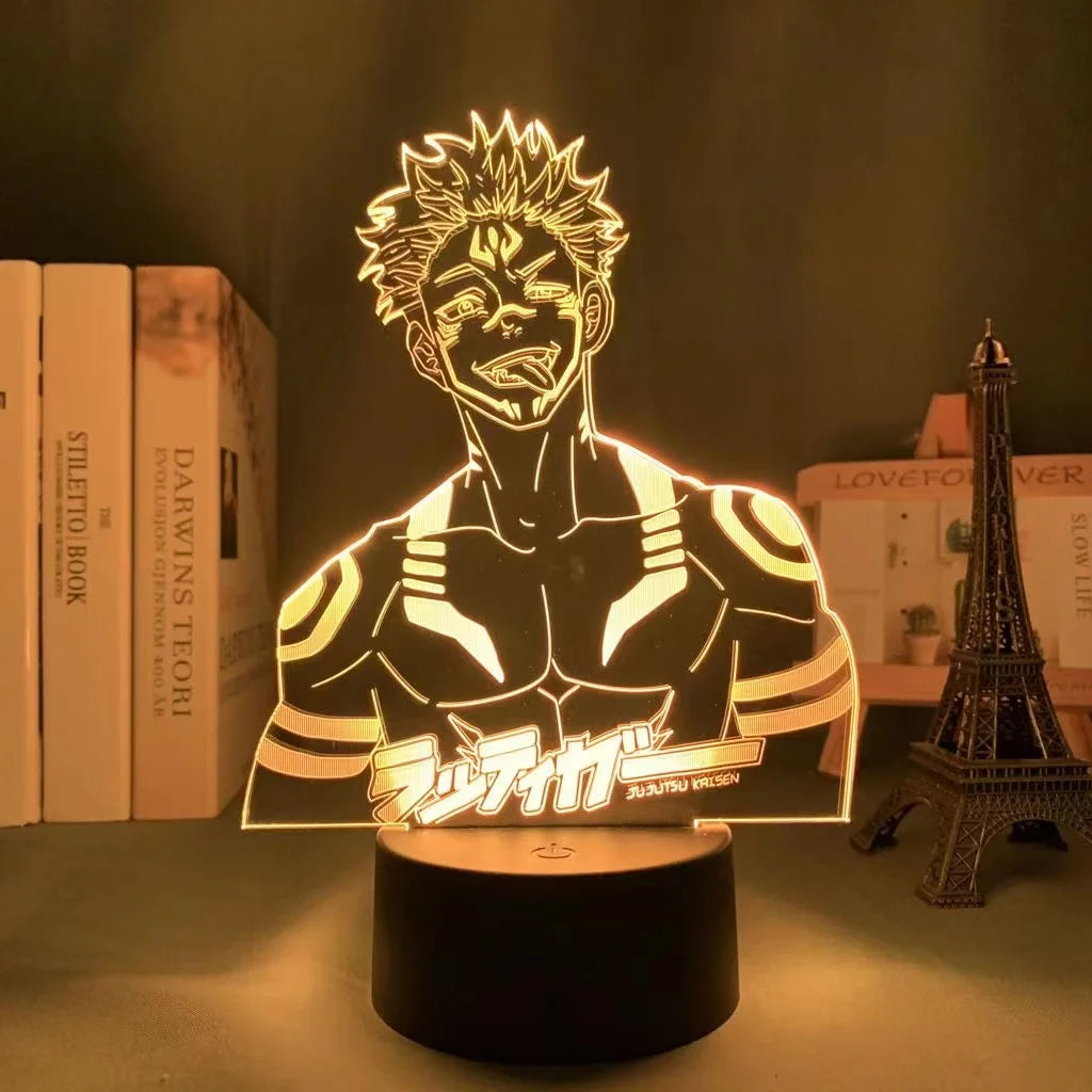 Jujutsu Kaisen LED Acrylic Stand - Gojo, Sukuna, Megumi Room3D LED Night Light