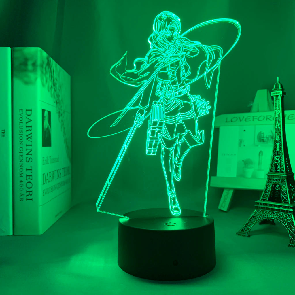 Attack on Titan 3D LED Nightlight - Eren Yeager & Mikasa Acrylic Stand