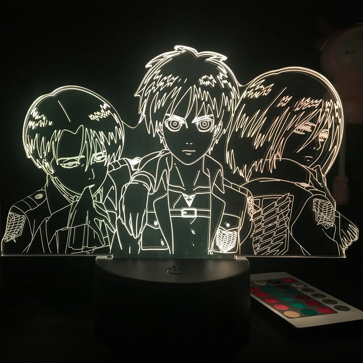 Attack on Titan 3D LED Nightlight - Eren Yeager & Mikasa Acrylic Stand