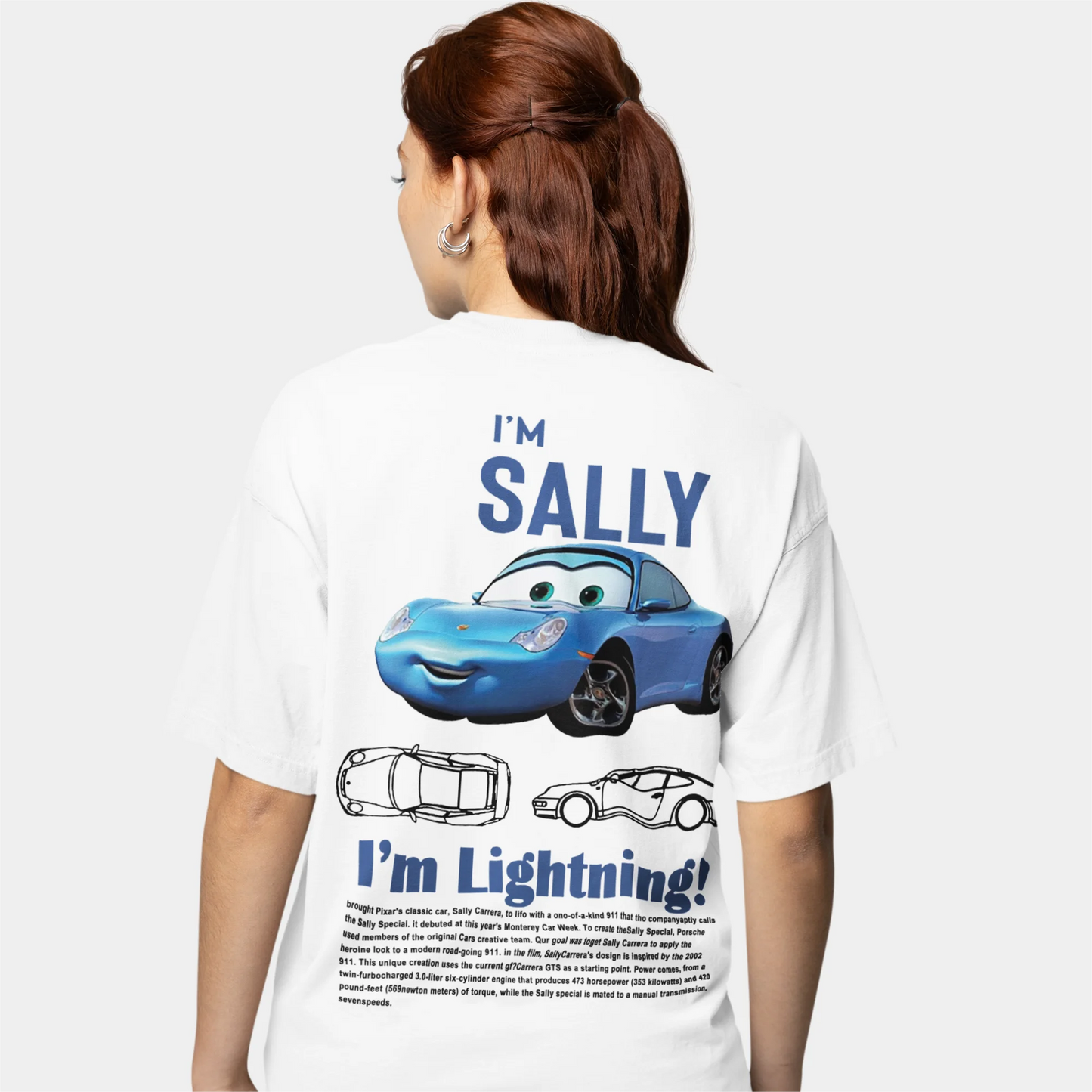 Lightning Mcqueen and Sally Couples T-shirt Merch Outfit for Men Women Sally and Mcqueen T Shirts for Couple Gift Tee Back Print