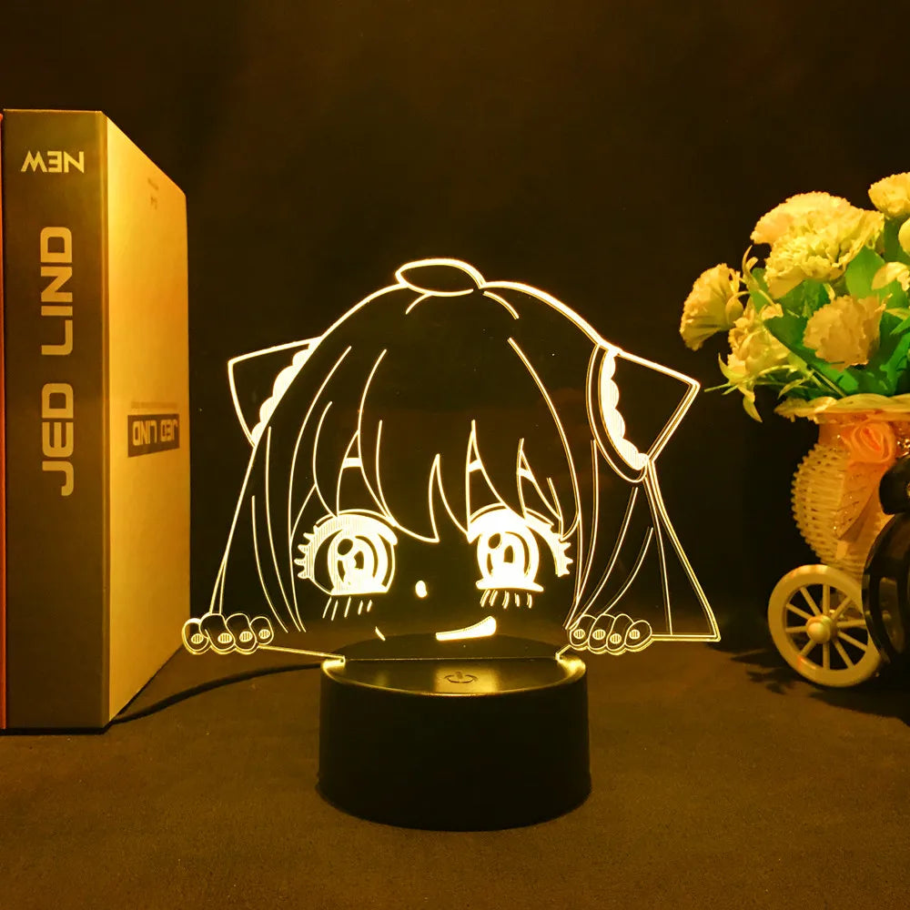 Anime LED Nightlight - Spy X Family Anya Forger Acrylic Stand for Kids