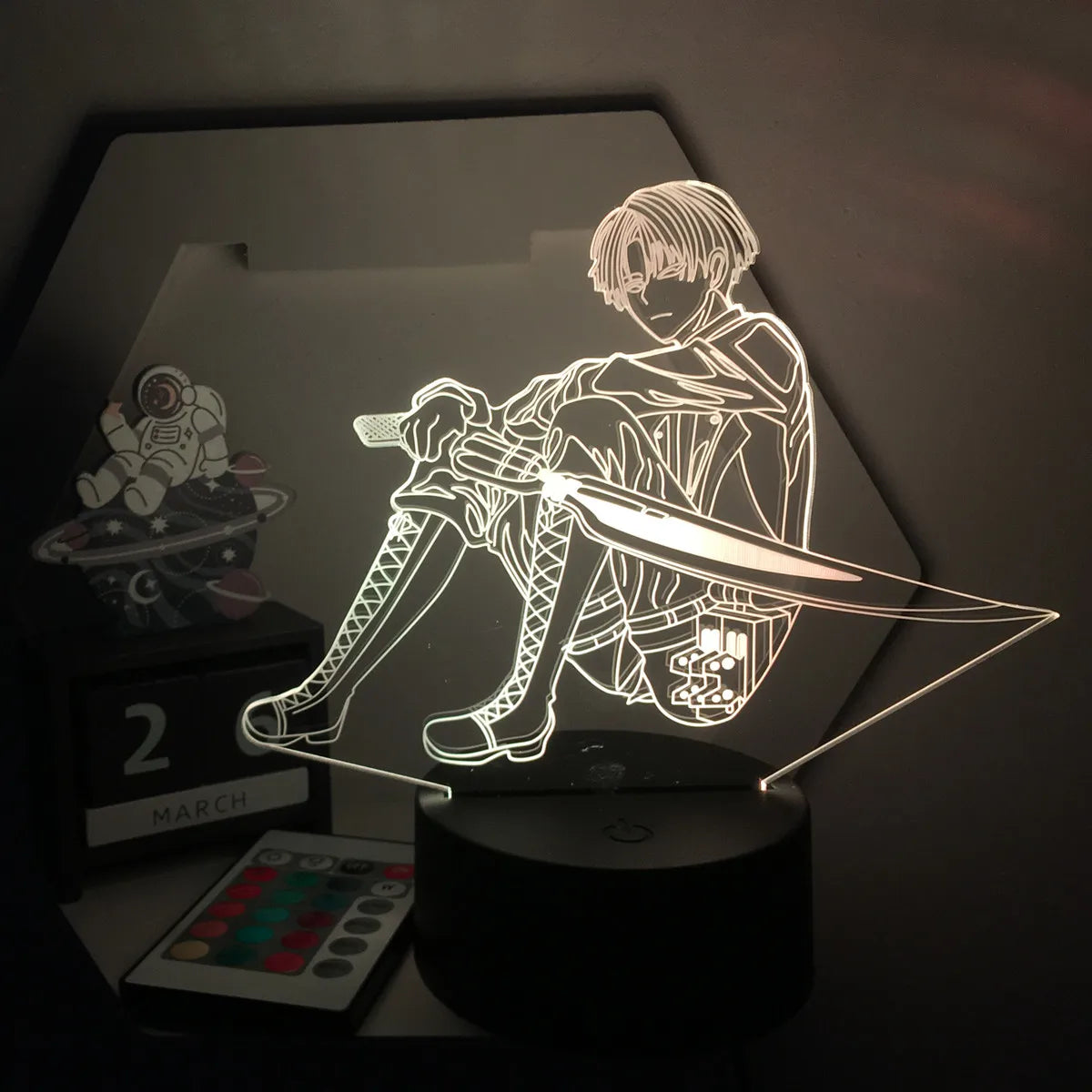 Attack on Titan 3D LED Nightlight - Eren Yeager & Mikasa Acrylic Stand