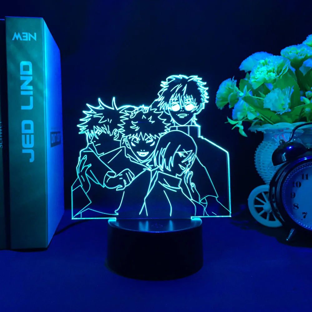 Jujutsu Kaisen LED Acrylic Stand - Gojo, Sukuna, Megumi Room3D LED Night Light
