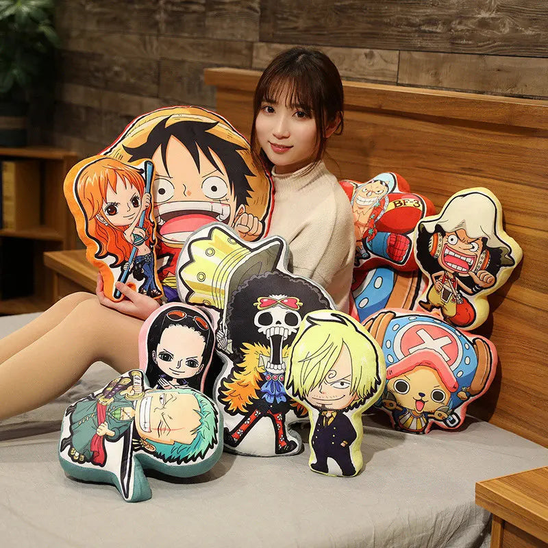 One Piece Kawaii Pillow Dolls – Luffy, Zoro, Sanji, Chopper, Usopp &amp; More