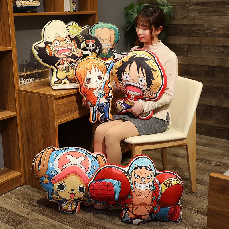 One Piece Kawaii Pillow Dolls – Luffy, Zoro, Sanji, Chopper, Usopp &amp; More