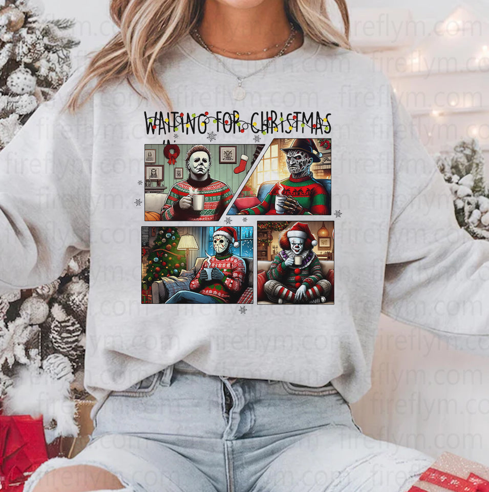 Horror Movies Character Funny Xmas Unisex Santa T-Shirt Sweatshirt, Christmas Shirt 2024, Christmas GIft