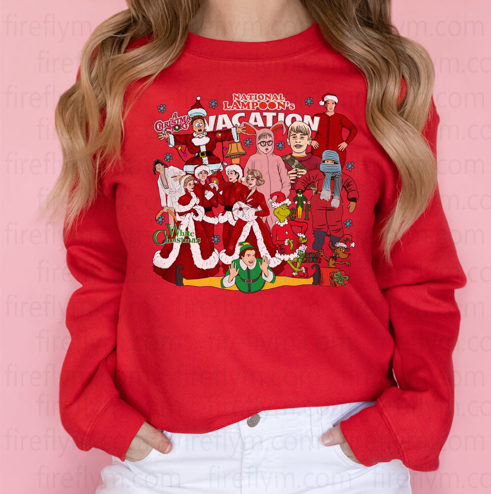 Christmas Movies Character Funny Xmas Unisex Santa T-Shirt Sweatshirt, Christmas Shirt 2024